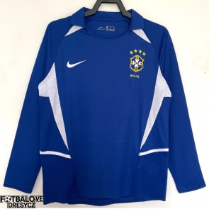 Brazílie 2002 Retro Venkovní Dres Dlouhý Rukáv